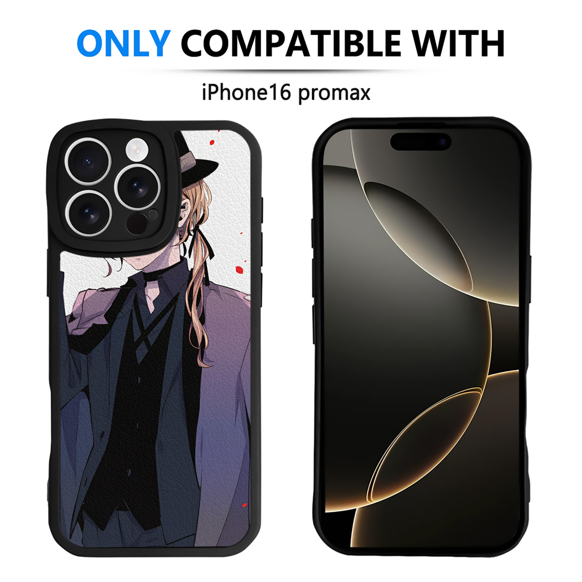（画像用） 文豪ストレイドッグス Bungo Stray Dogs 【iPhone 16シリーズ対応】シリコンスマホケース（レザー調） 材質：シリコン